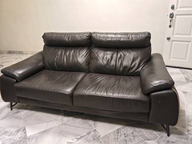 ROZEL Full Leather Sofa Set (3-Seater + 2 seater) 