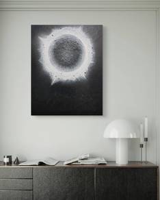 Black and white abstract painting