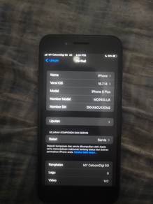 iphone 8 + nk jual urgent nk pakai duit cam prob