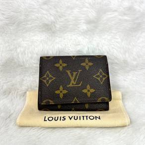 LV Brown Leather monogram SLG Card Case