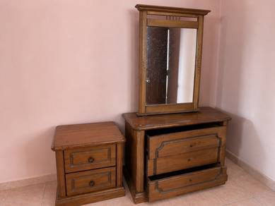 Set Meja Solek(Dressing Table) + Meja Sisi Katil