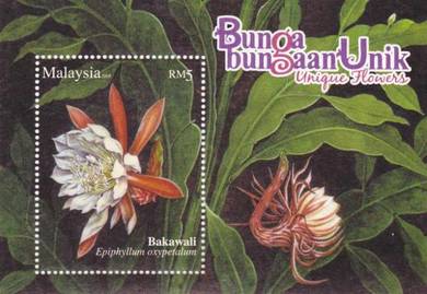 Miniature Sheet Unique Flowers Malaysia 2008