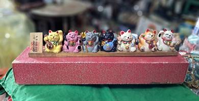 Maneki Neko Japanese Lucky Cat Seven Lucky Gods Fi