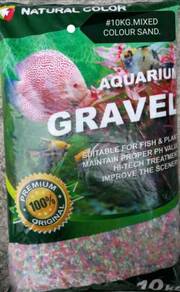 Aquarium Gravel Color Sand Pebble 10kg Fish Ikan