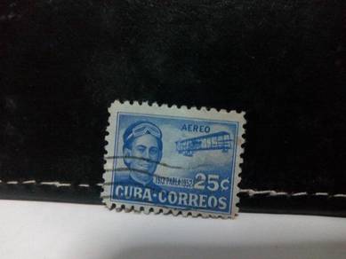 1952 Cuba Stamp Airplane Pilot Aviation