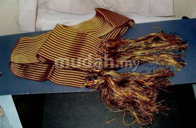 NEW Satin Striped Sash With Tassels - 60 Inches