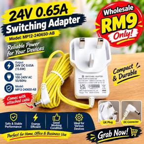 24V 0.65A Switching Adapter New
