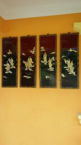 china seashell art- wooden frame