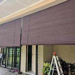 bidai kayu tahan hujan,panas siap pasang 
