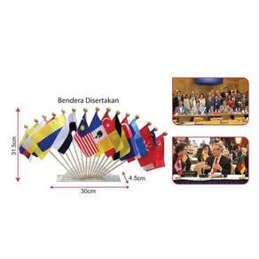Table Flag Malaysia + 14 States Flags -Acrylic Bas