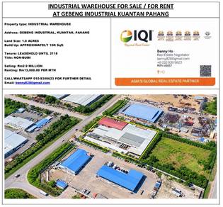 Industrial Land in Kuantan, PHG