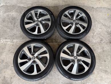 Rim original yaris vios 16 inch tayar 95% thn 2025