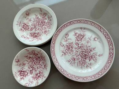 Clay Tan plates*bowl (7pc)