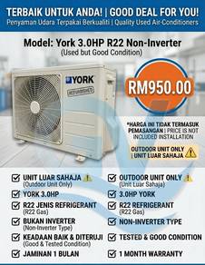 [OUTDOOR ONLY] York 3.0HP / R22 / Non-Inverter