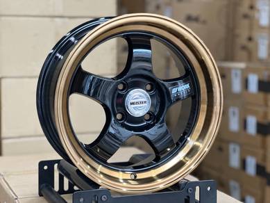 NEW 15 Work S1 Gold Rim Myvi Vios Jazz City Yaris