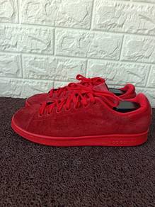 Uk10 Adidas Stan Smith Red Suede Sneakers