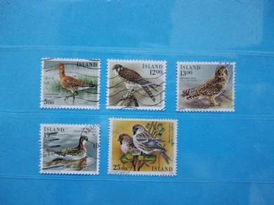 1986-89/95 Iceland Stamps Birds