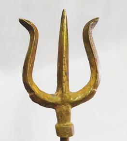 Brass Peetal Trishul Lord Shiva for Pooja