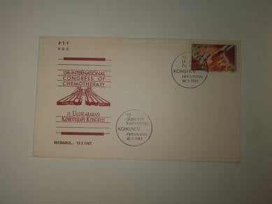 FDC Stamp Turkiye 1987 - 15th Int. Chemo Congress