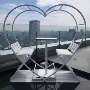 LOVE bar shape wedding swing chair marry heart