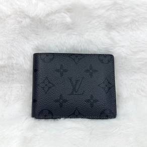 LV Grey Monogram Eclipse Slender Bifold Wallet