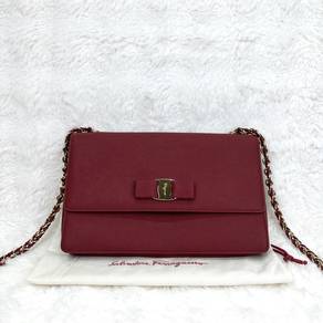Salvatore Ferragamo Saffiano Leather Shoulder Bag