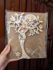 Display Stand Earrings Jewelry Wood Holder DIY woo