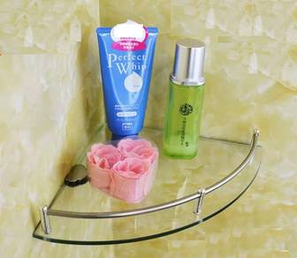 Bathroom glass rack T104 / shampoo rack / rak