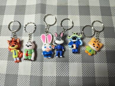 Cute Cartoon Keychains Set (Zootopia Inspired Figu