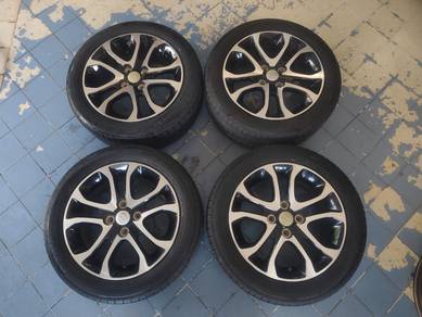 Rim second 15 myvi advan ori siap tayar axia bezza