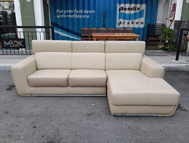 sofa L shipe kulit 