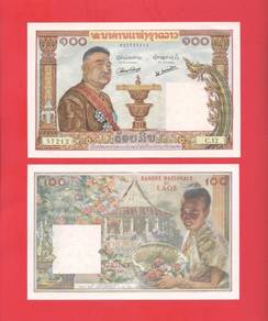Laos Banknote 100 Kip 1957 - P6a