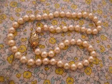 (二手 2nd hand) 仿珠頸鏈 imitation pearl necklace