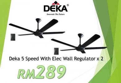 Deka Ceiling Fan - 5 Blades(Wall Regulator)