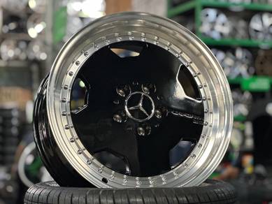 New 17x8J MERCEDES AERO BLACK rim W208 W202 190E