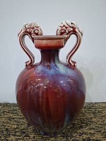 Ceramic Double-Dragon Wine Vessel, China Jingdezhe