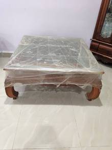 meja ukir jati