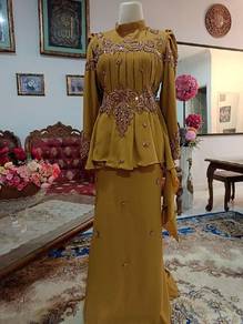Dress Custom Made Mustard Preloved 