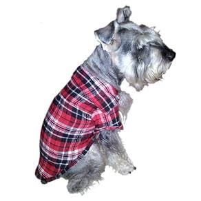 Pet Dog Cat Cotton Short Sleeve Checks Shirt