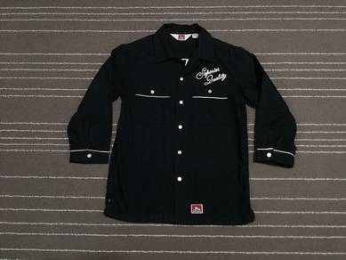BEN DAVIS bowling shirt 3q S 2084