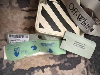 Off-White Diag Mini Flap Bag (White/Black)