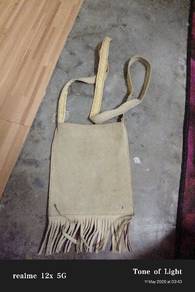 suede leather sling bag 