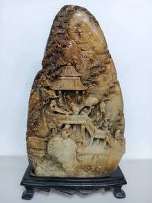 Shoushan Stone Landscape Carving | 寿山石山水人物雕刻摆件