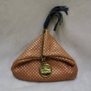 Genuine Leather Made in Italy Italian Orange Trian