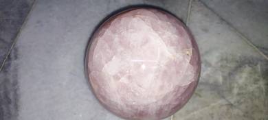 Polished natural pink rock crystal