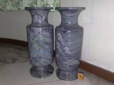 Pasu antik oriental antique marble vase 2