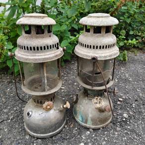 2pc Antique Lampu Gasoline Tembaga Antik Vintage