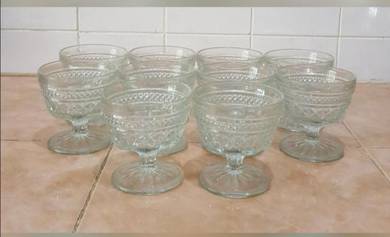 Vintage pressed glass dessert cup 10