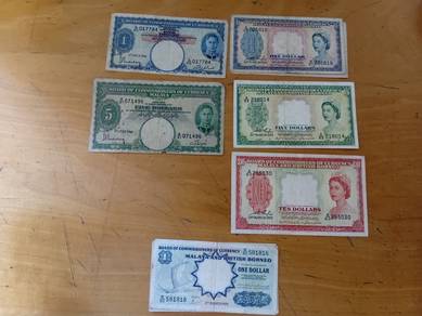 Currency Malaya Banknotes