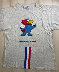 Vintage 1998 World Cup White Tee #BW2 Used